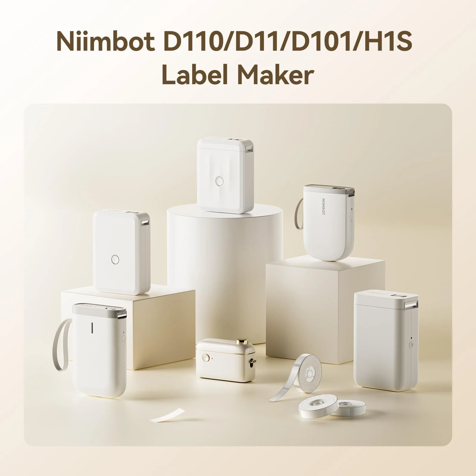 Niimbot D110 Label Sticker Mini Portable Printer White Waterproof Anti-Oil Thermal Label Printer Adhesive label Printer Niimbot