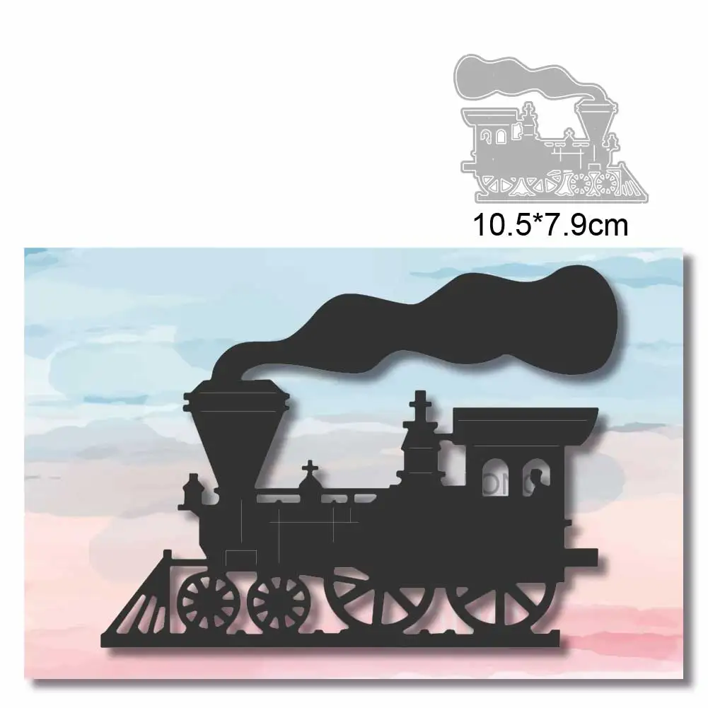 

Steam Train Metal Cutting Dies Cut Helicopters Scrapbook Card Making Paper Craft Knife Mold Blade Punch Stencils