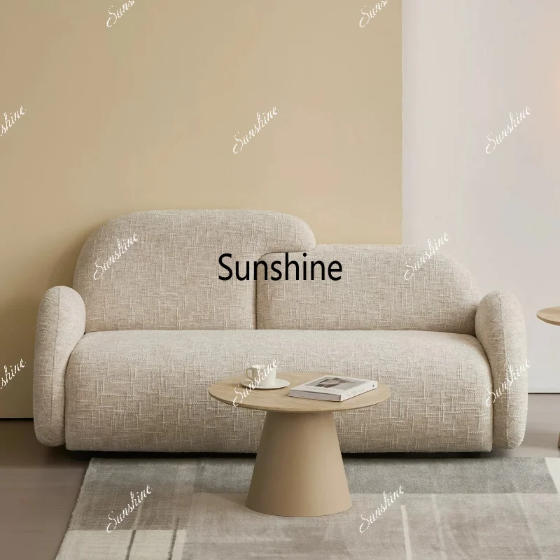 Small apartment modern simple living room sofa French fabric sofa