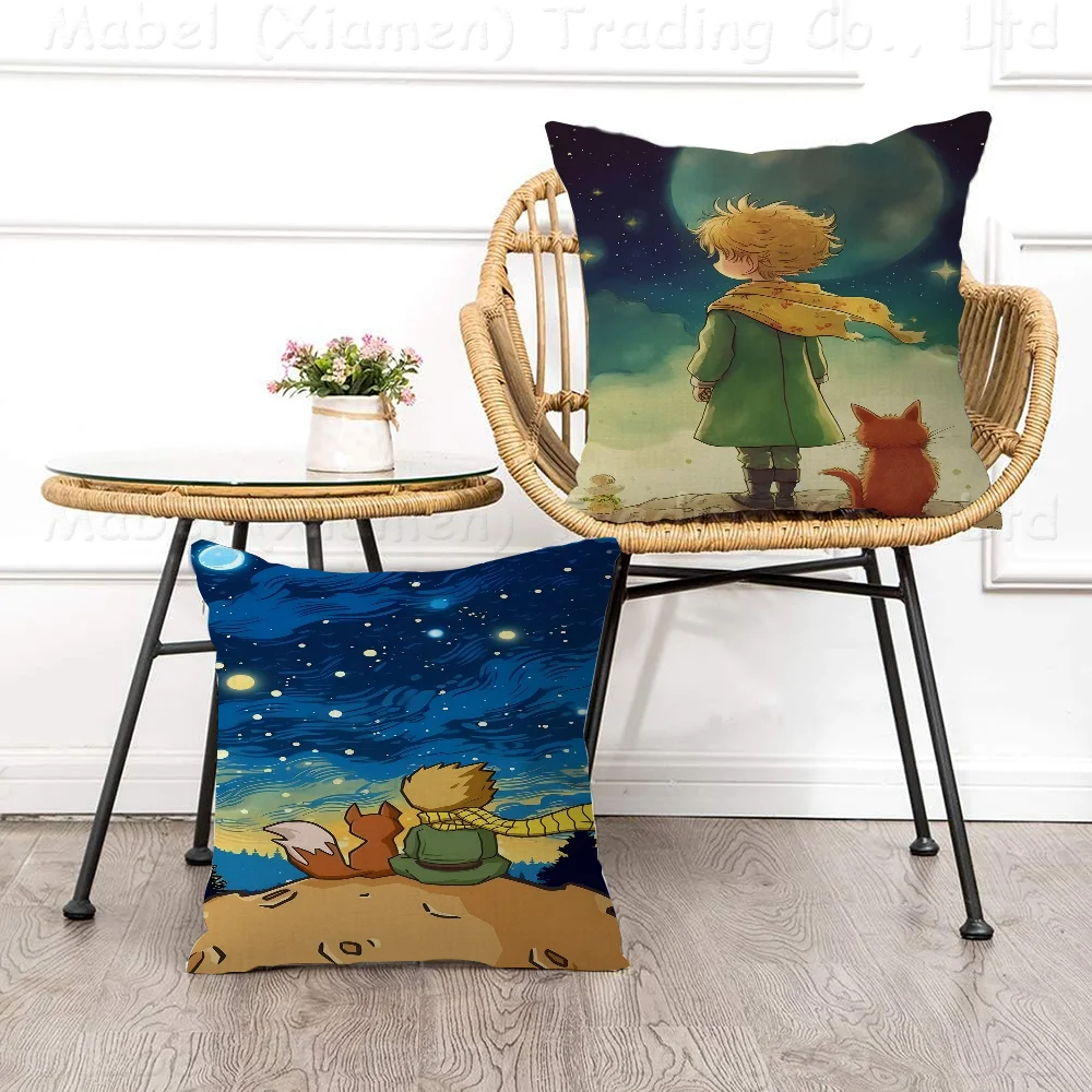 

The Little Prince Fox Movie Maple Design Cushion Cover Happy Autumn Harvest Decor Holiday Decorati Pillow Cover