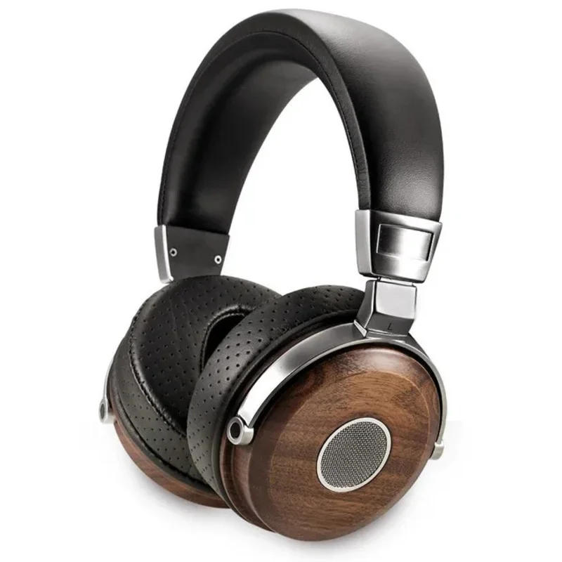 الرجعية الخشب يرتدي HIFI حمى سماعات 50 مللي متر سماعات ستيريو مفتوحة الديناميكية سماعة خشبية الأذن الصوت المعادن عقال سماعة