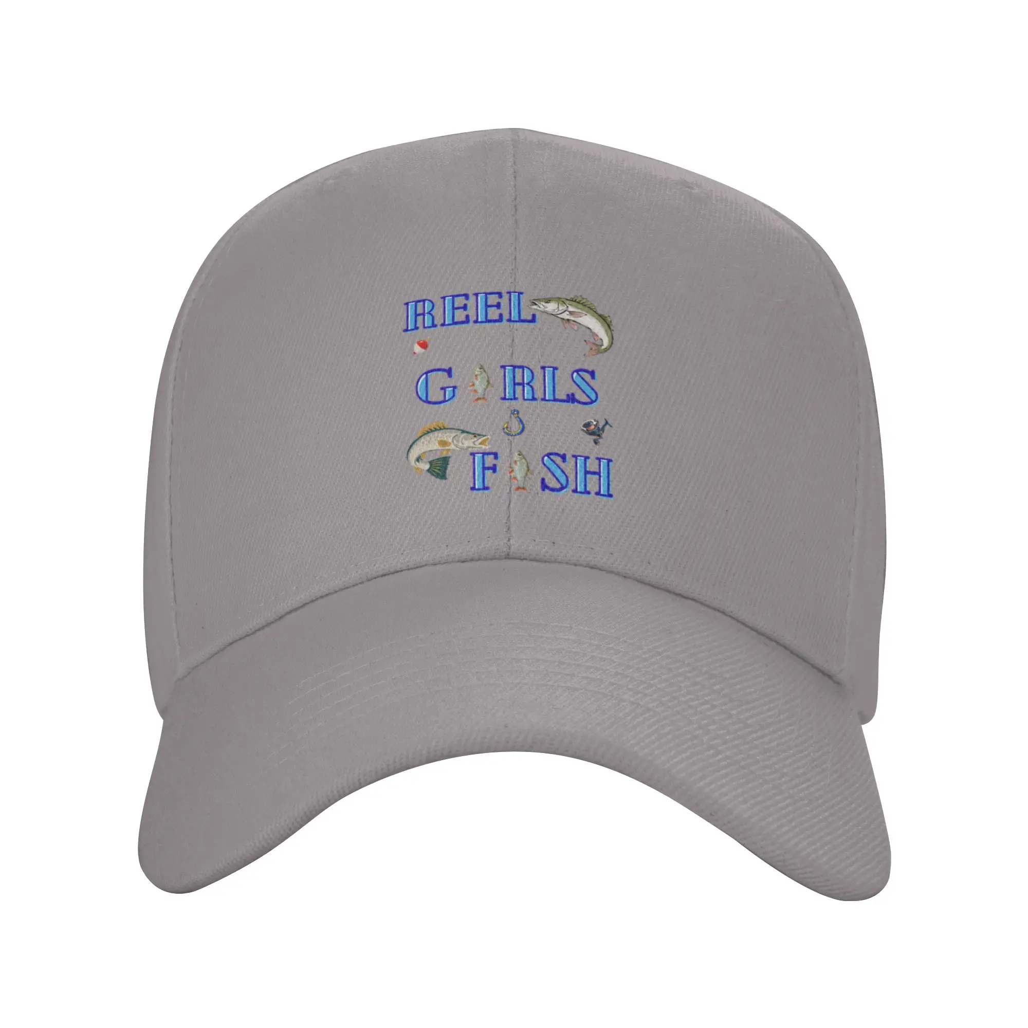 Hot Sale Reel Girls Fish Funny Women Fishing Vintage Retro Graphic Art Baseball Cap  Dad Hat Hat  Hip Hop Show Hat