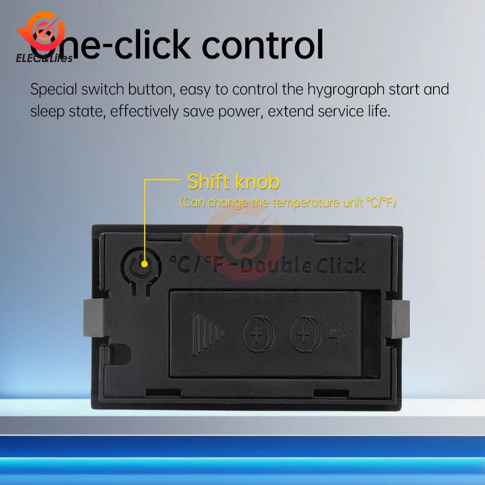 HM20 Mini Digital LCD Indoor conveniente sensore di temperatura misuratore di umidità termometro igrometro Gauge -20 ~ 60 ℃ con batteria