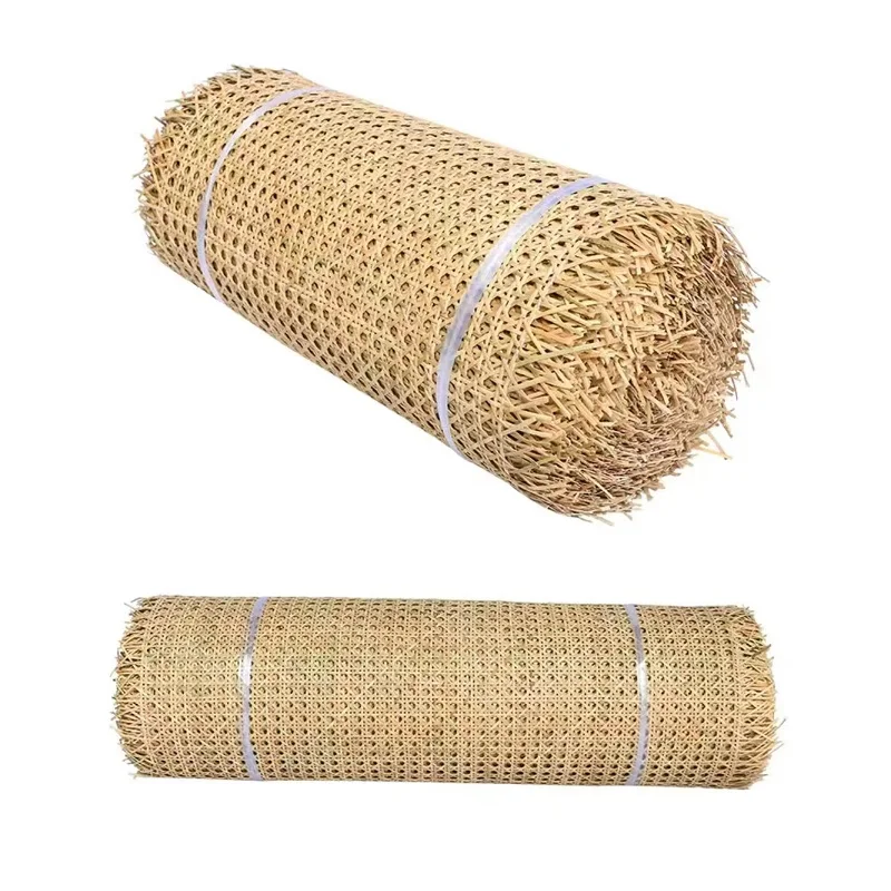 Natural Rattan Material Real Ratan Cane Webbing Roll Wicker Sheet 40-50cm Width For Chair Table Furniture Material DIY