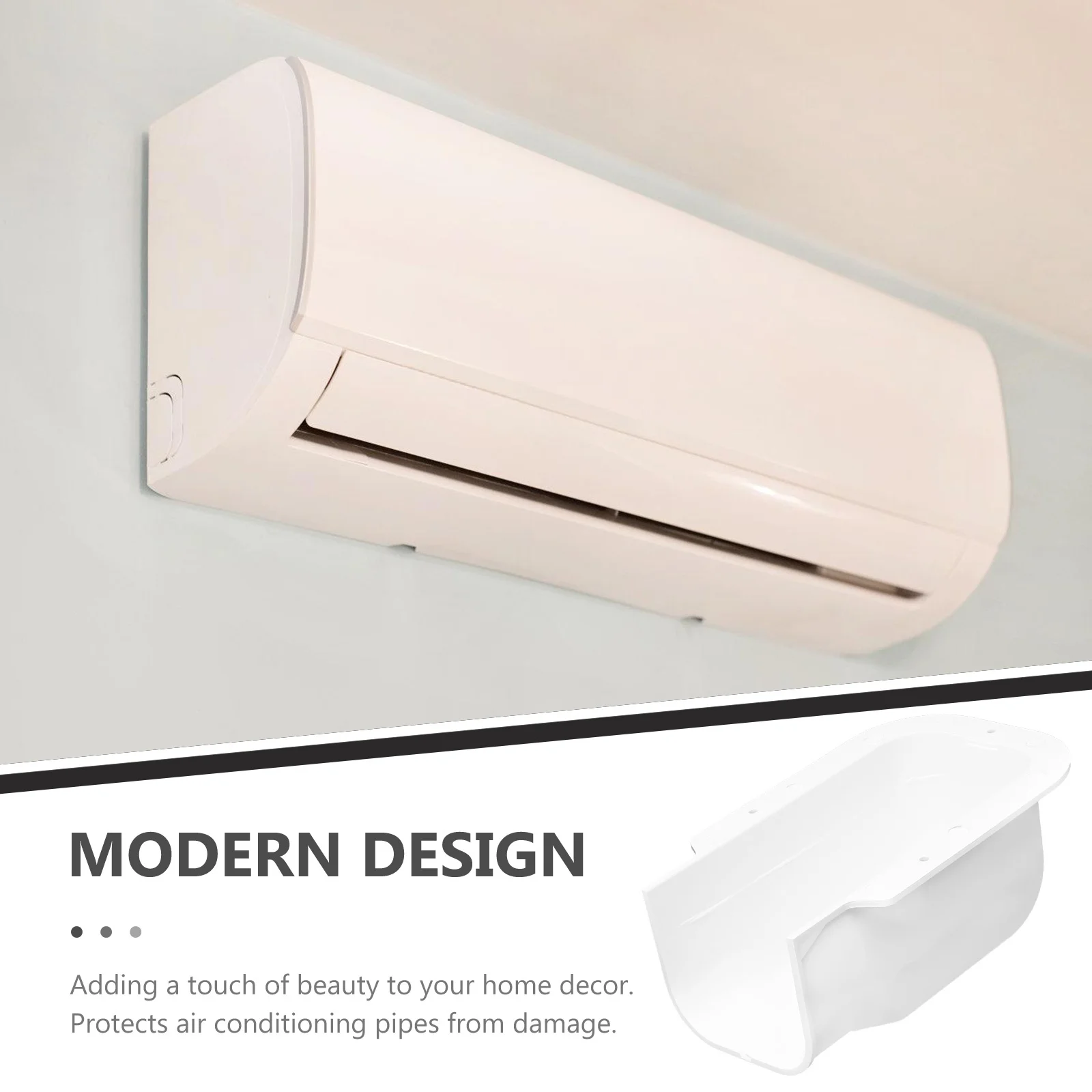 1Set Line Set Cover Solid Plastic Air Conditioner Hose Cover Protect Ac Pipes Air Conditioner Covers