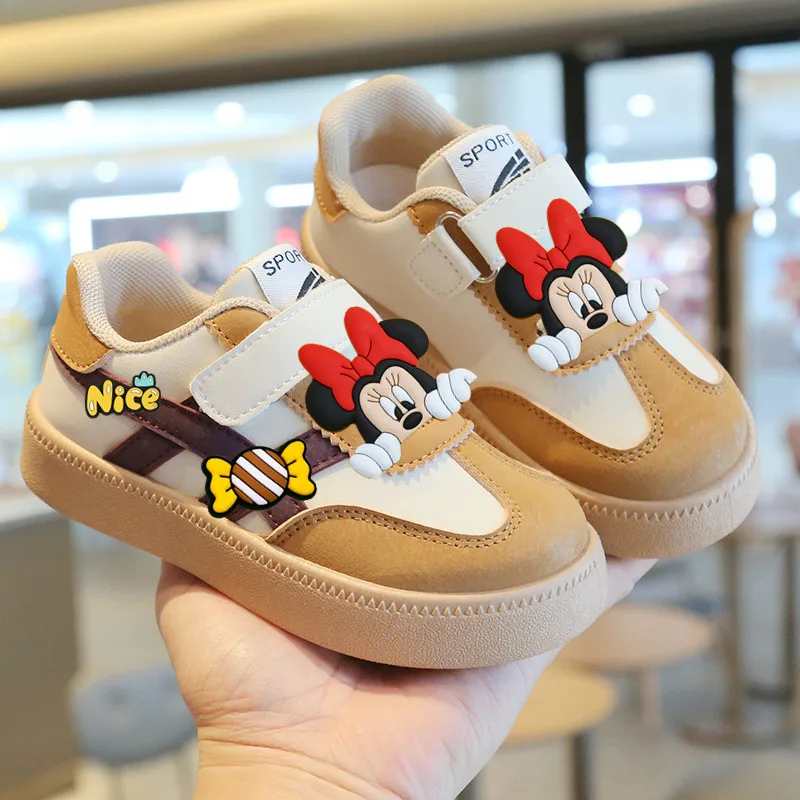 

Disney Mickey Mouse Kids Running Board Shoes Spring and Autumn Boys Sneakers Casual Shoes Girls Soft Sole Baby Toddler Shoes