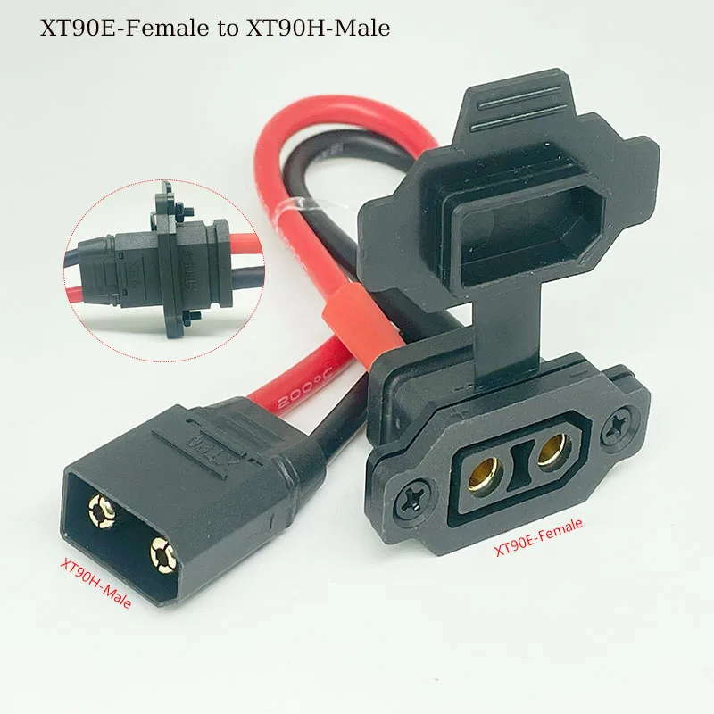 1PC XT90 Lithium-Polymer Battery Connector Cable (XT90E-M to XT90-F / XT90E-F to XT90-M) with Silicone-Coated Wire (10 AWG) 5