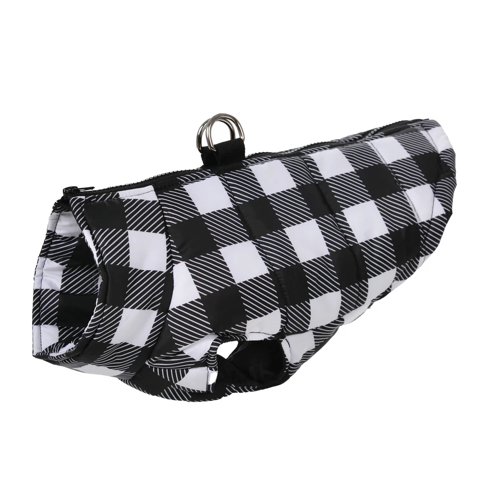 Winter Warm Dog Jacket For Small Medium Dogs Cat Plaid Paw Print Waterproof Puppy Coat Chihuahua French Bulldog Pug Clothes