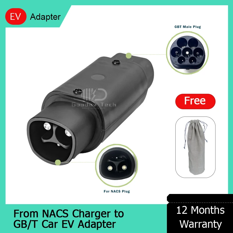 Hot Sale Electric Car Adatper For Tesla to GBT 32A EV Adapter For Model Y 3 S X Home Vehicle Car Charging Ev Connectors Adapter