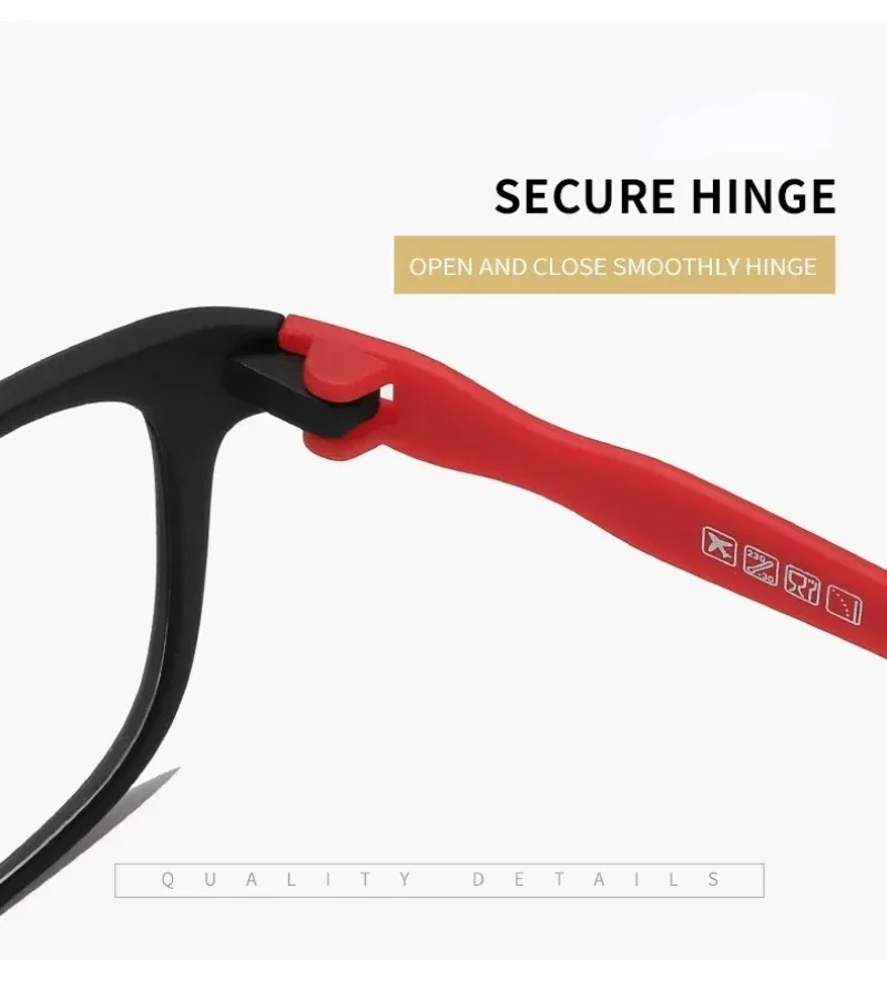 Unisex Fertig Myopie Brille Schwarz Männer Business Ultraleichte TR90 Brillengestell Brille Frau Blaulichtbrille 0-0,5 bis -6,0 – Detail 10