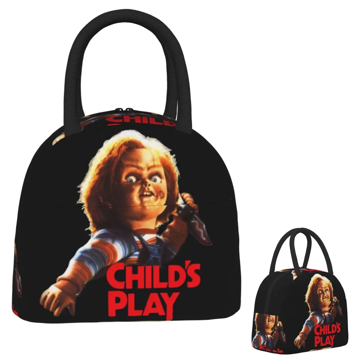 

Chucky See You In Hell Insulated Lunch Bag for Women Kids Leakproof Food Boxes Thermal Lunch Box Tote