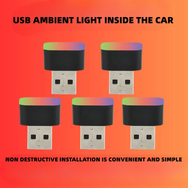 Explosive Car Usb Indoor Decoration Night Light Led Installation Free Wireless Atmosphere Car Lighting