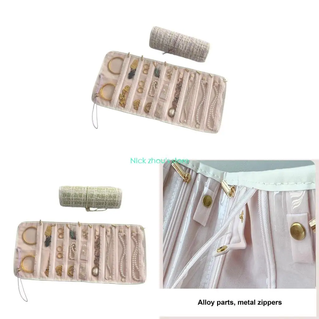 

E15E Устойчивая к царапинам тканевая сумка для ювелирных изделий с несколькими отделениями для аксессуаров