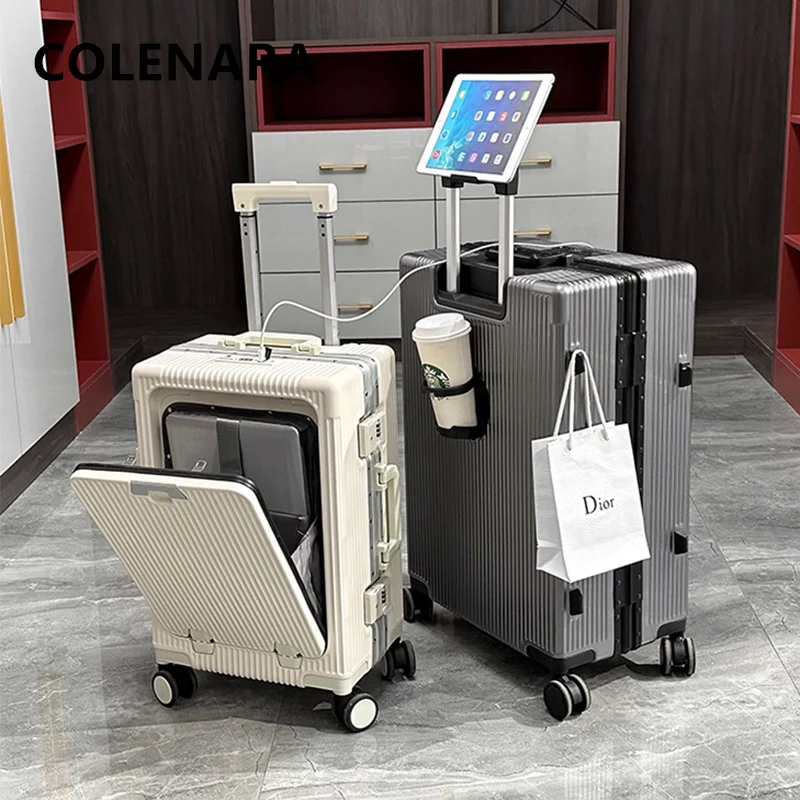 COLENARA Luggage Travel Bag Ladies ABS+PC Trolley Case 20