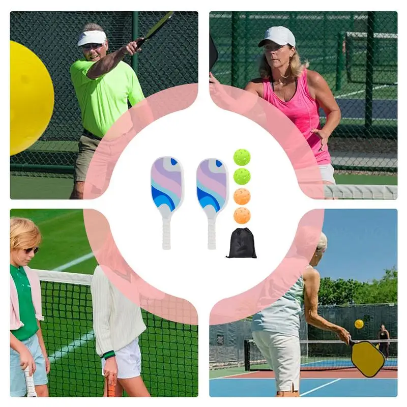 Ball Paddles Set Ball Sport Racket With Ball And Bag Sports Ball Paddle Lightweight Large Paddles Portable Sport Accessories For