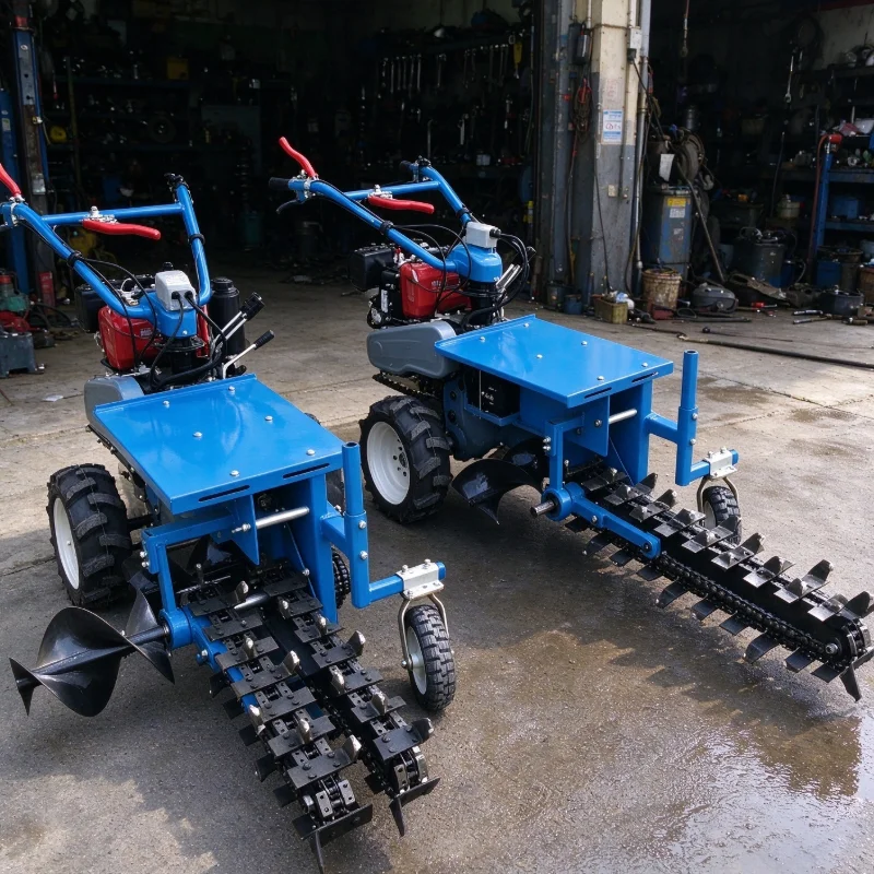 Agricultural Trench Digger Ditcher Chain Trencher Portable Grooving Tool For Orchard Irrigation Underground Cable Installation