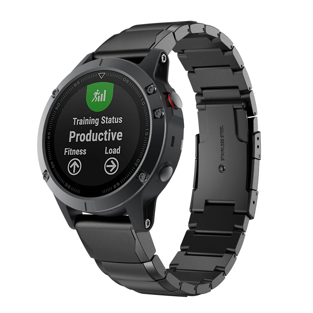 Garmin Fenix、7x、7、6x、6 pro、5x、5、5s、3、3時間、OBD2ウォッチ用のクイックリリースステンレススチールリストバンド、ウォッチバンドストラップ、26mm、22mm, 20mm