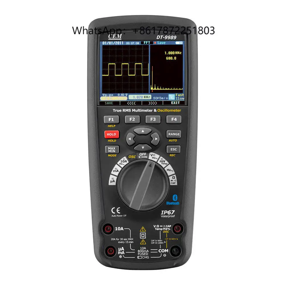

CEM DT-9989 2 in 1 High Accuracy Professional Digital Multimeter With Oscilloscope and Calibration 50000 Counts