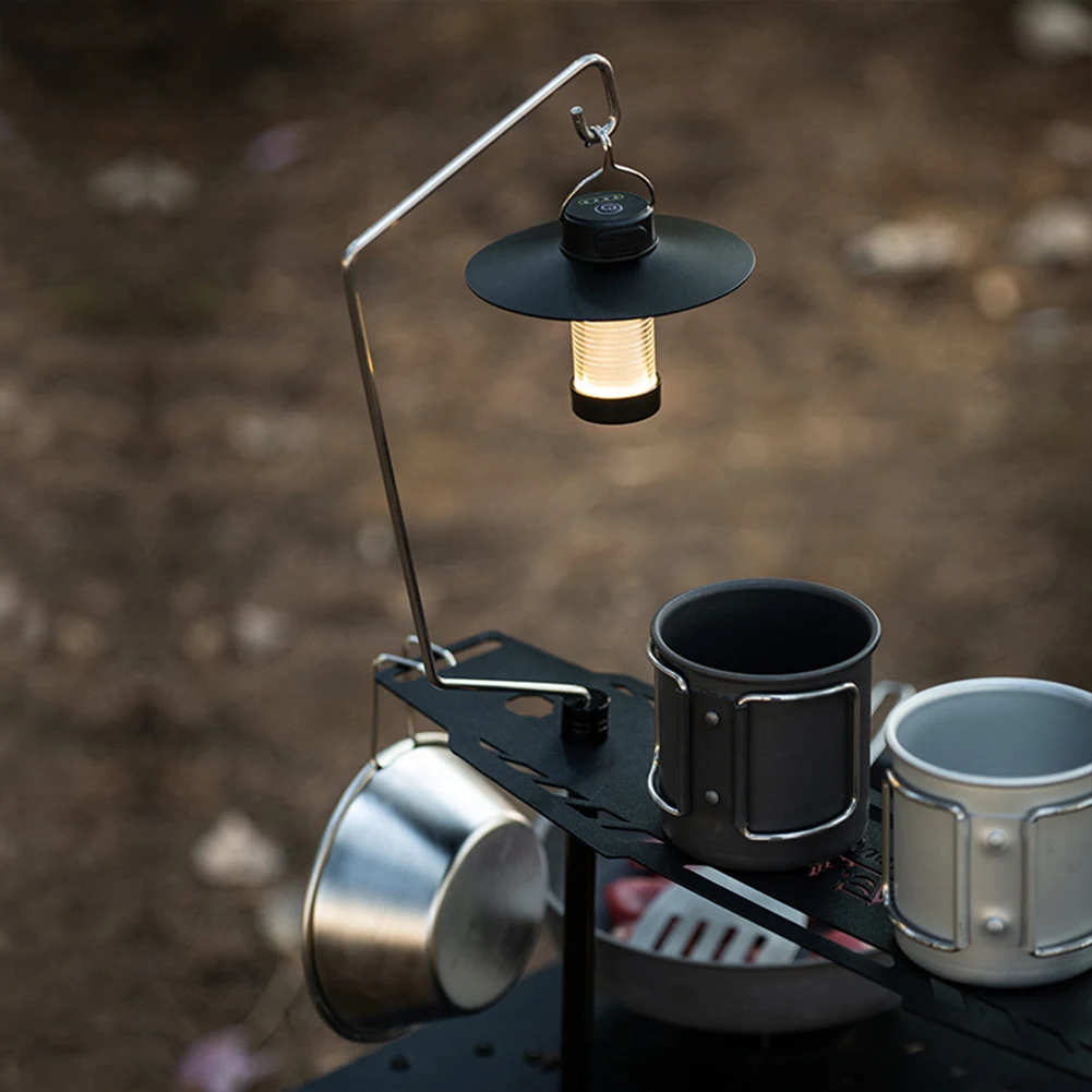 

IGT Настольная подставка для фонаря из алюминиевого сплава, портативный кронштейн для лампы, многофункциональная настольная подставка для фонаря для пикника, пешего туризма, рыбалки