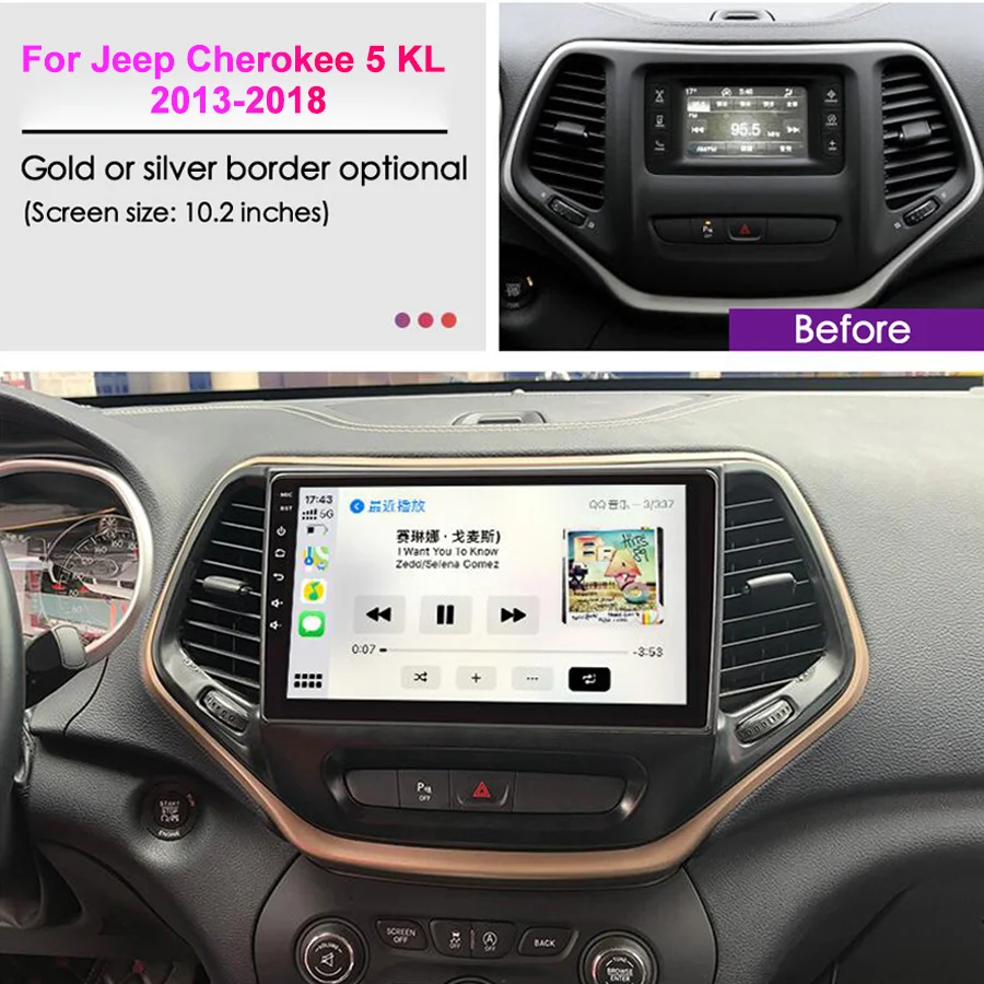 128GB ROM Android 12 Radio For Jeep Cherokee 5 KL 2013-2018 GPS Stereo Car Multimedia Video Player Autoradio Wireless Carplay