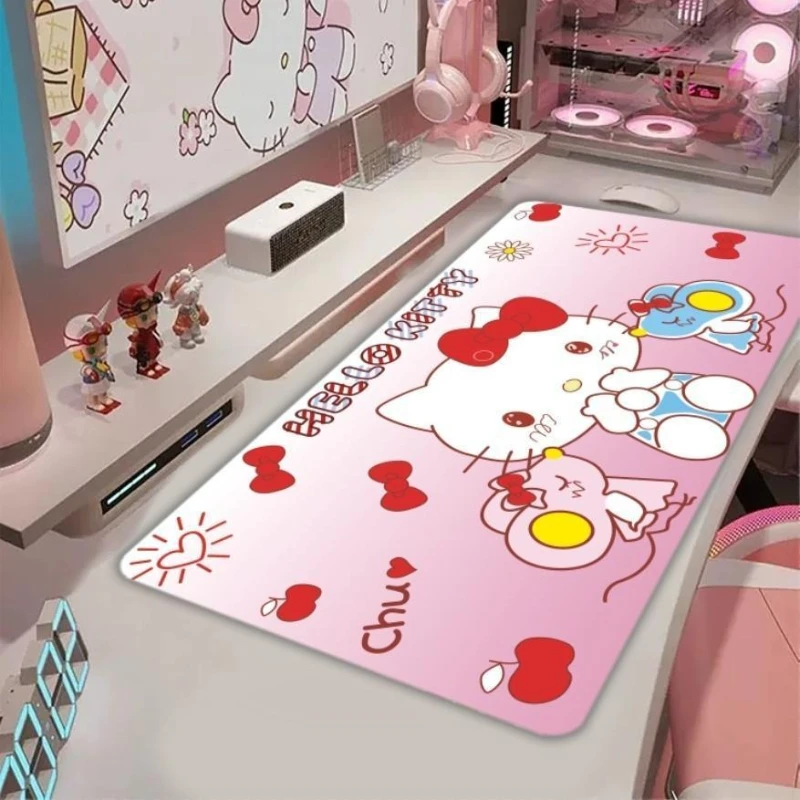

Mouse Pad Kawaii Kitty Large Size Desk Protector Mat Kitty Cat Waterproof Mousepads Desktop Keyboard Mouse Pads Gaming Mousepad