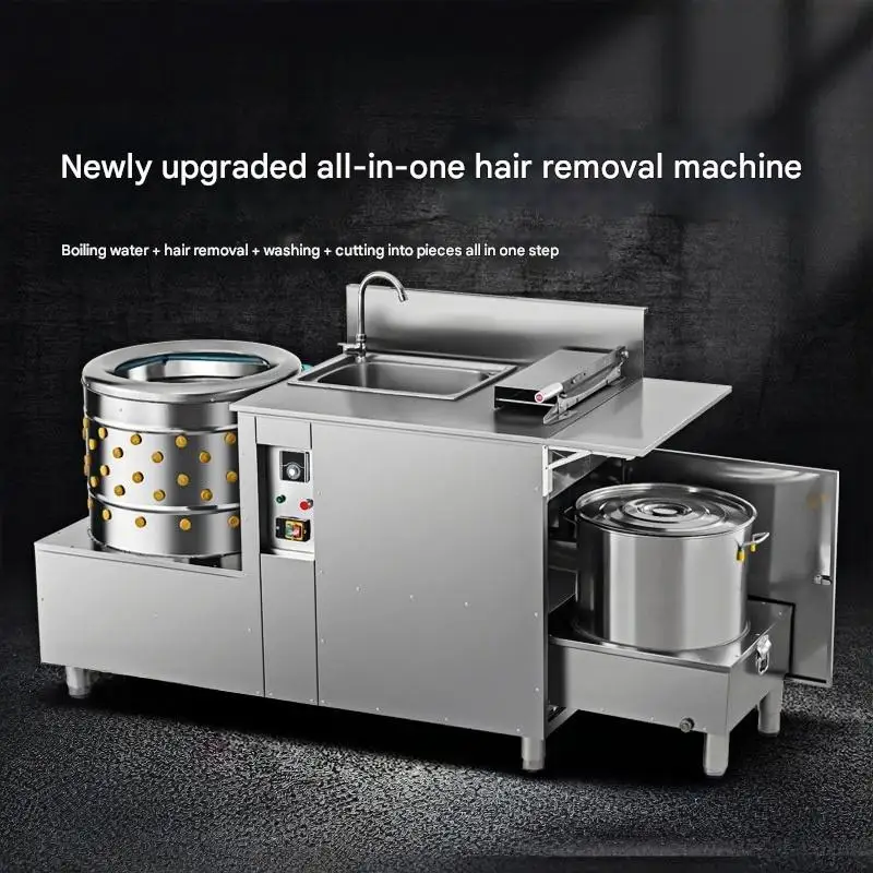 25kg - Body Machine Chicken Plucker Slaughtering Equipment Automatic Boiler With Cutter Table
