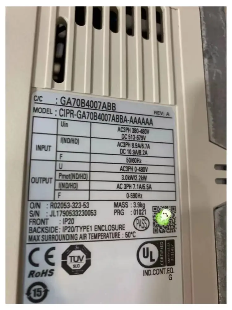 second-hand     inverter     CIPR-GA70B4007ABBA    Test passed     Fast Shipping