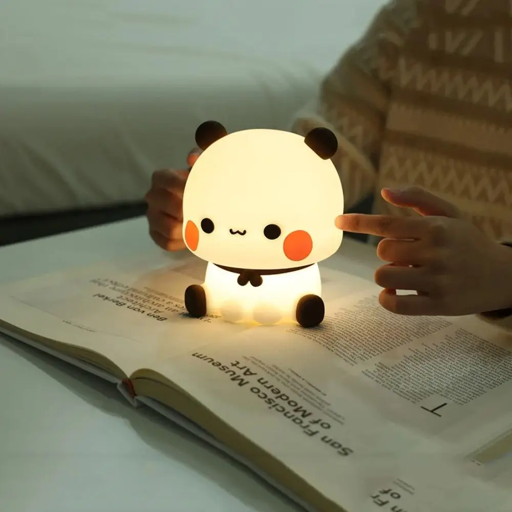 USB 충전식 Bubu Dudu Led 야간 조광 만화 침대 옆 야간 조명, 부드러운 실리콘 수면 램프, 아기 아이