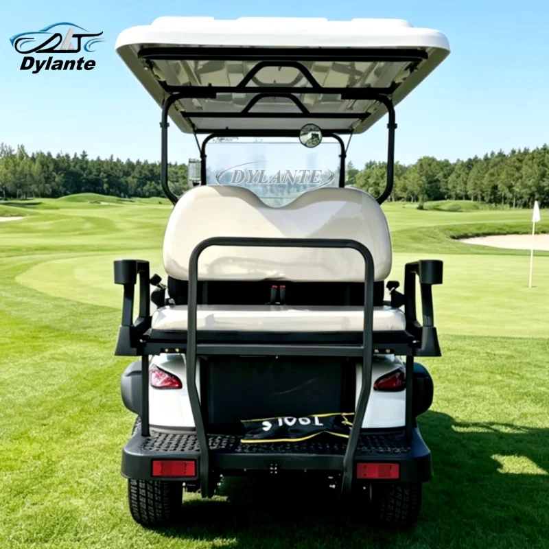 Wholesale Electric Sightseeing Car 4+2 Seats Solar Panel Electric Golf Cart with Half Slope Automatic Parking Brake Assist