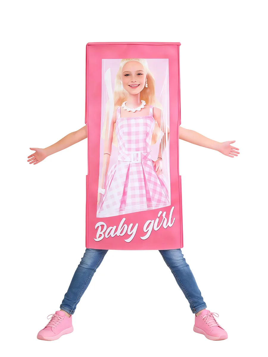Disfraz de esponja de la muñeca Barbie para niños y adultos, para fiestas de Halloween y actuaciones en escenario.