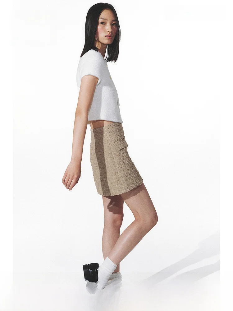 

Женская юбка H&M, летняя, в стиле Lazy Style, А-силуэт, с эффектом легкой драпировки, стандартная талия, полиэстер