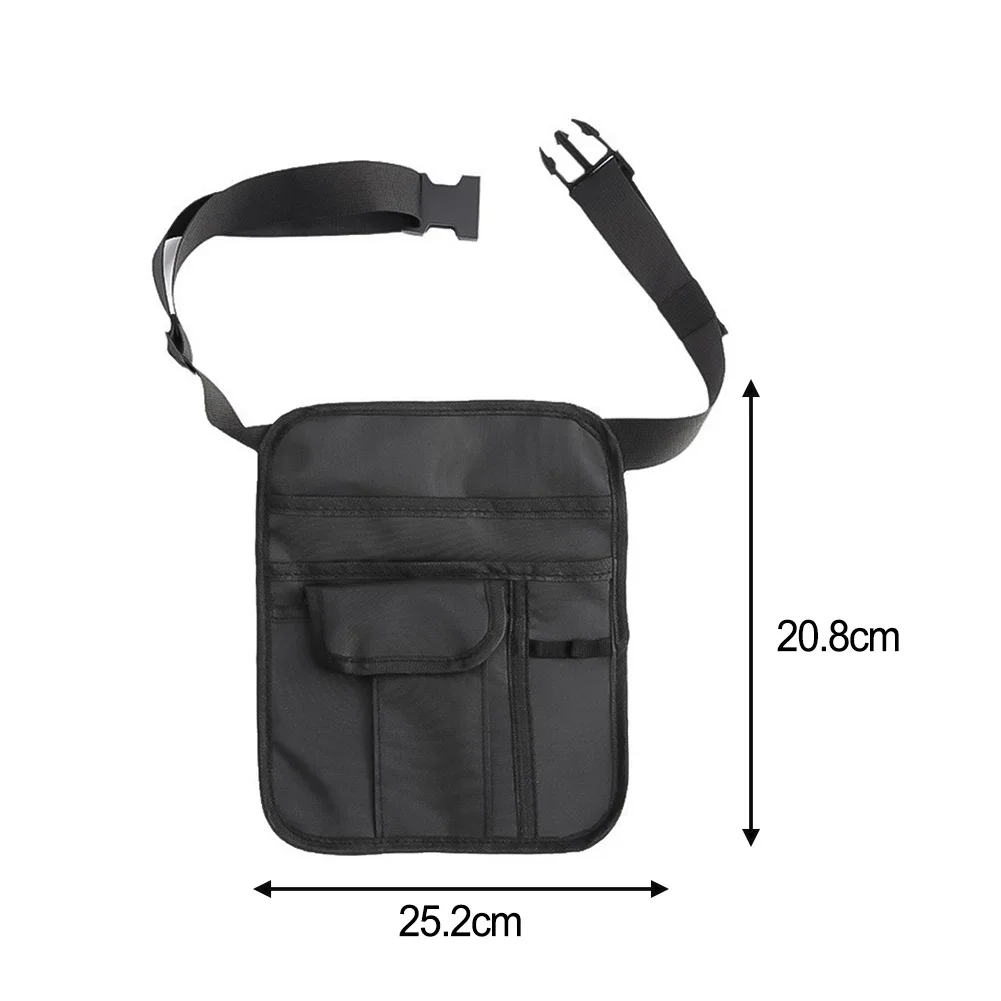 For Table Service Server Apron Bar Apron Multiple Pocket Server Apron Apron Black Multiple Pockets Adjustable Belt