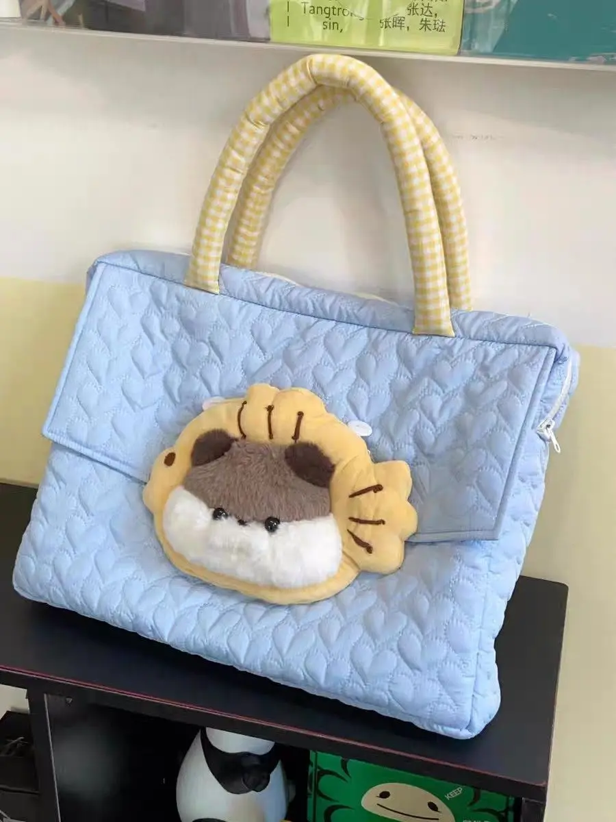 

Милая сумка для ноутбука для женщин, новинка 2026 года, нишевая дорожная сумка-тоут, чехол для Macbook Air Pro, портфель, кейс для ноутбука в стиле каваи