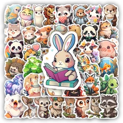 Cute Cartoon Animal Stickers Puppy Kitten Cow Owl Unicorn Hedgehog Kids DIY Gift for Laptop Phone Scrapbook Journal Waterproof