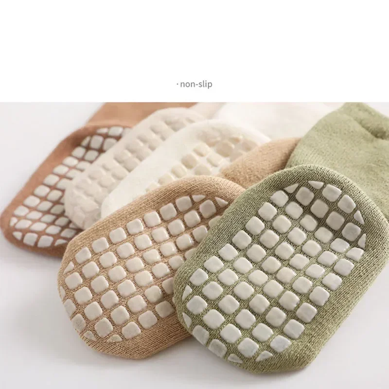 5 Paar Babysocken für Kleinkinder, rutschfest, für Kinder, Cartoon-Bodensocken, Innenboden, warmer Schlauch, Zubehör, 0–5 Jahre, Weihnachtsgeschenk – Detail 3