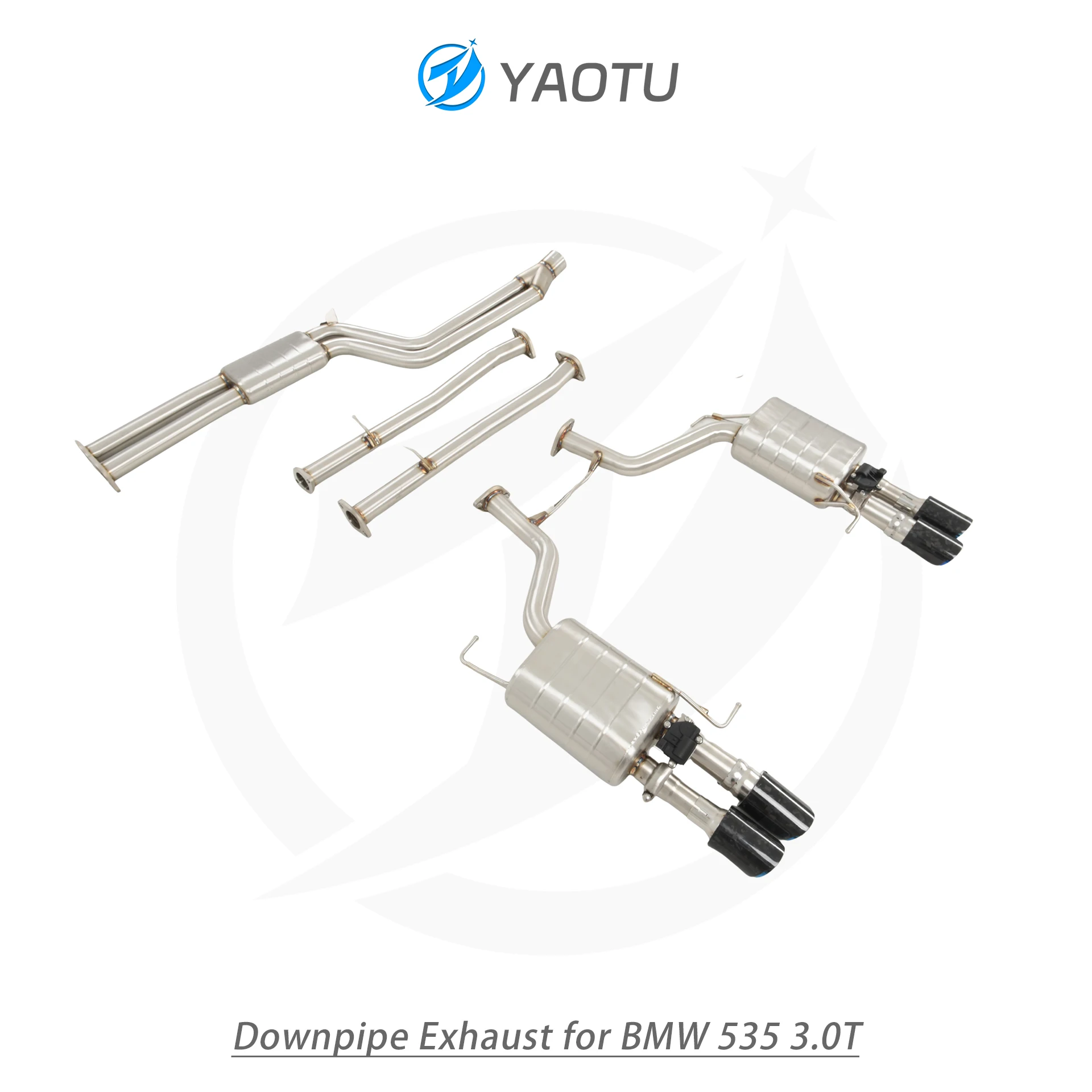 2026 Catback Exhaust System for BMW 535 3.0T - SS304 Stainless Steel Piping