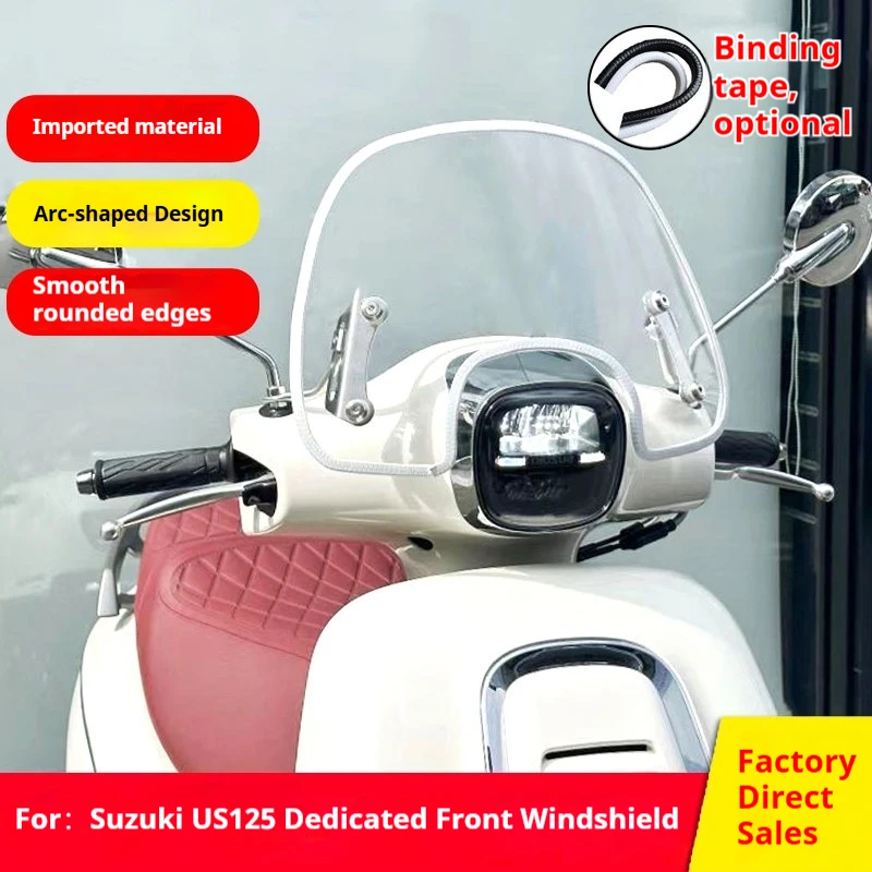 For Suzuki US125 US125T Winter Windshield Wind Deflector 24/28/32cm No-Drill Accesorios Moto Accessori Moto