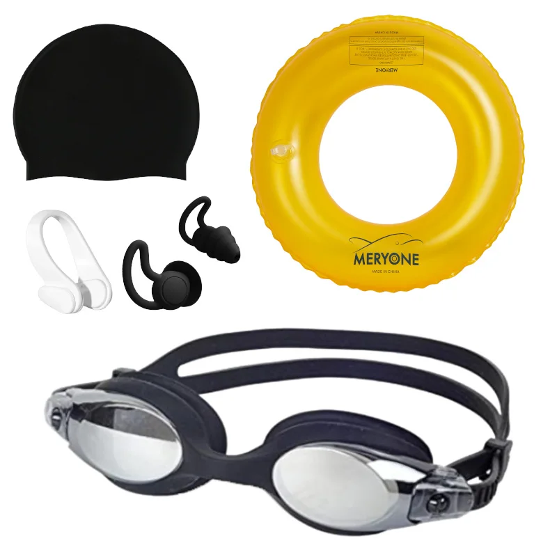 Maillot de bain anti-buée et anti-perruque pour hommes et femmes, lunettes de natation HD étanches, maillot de bain pour jeunes adultes