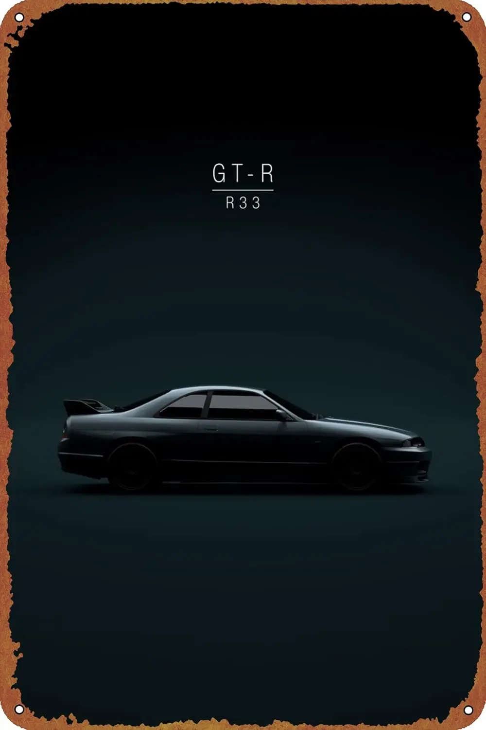 1995 Skyline GTR R33 FF Tin Sign Retro Metal Movie Poster Art Wall Home Decor 8x12 Inches