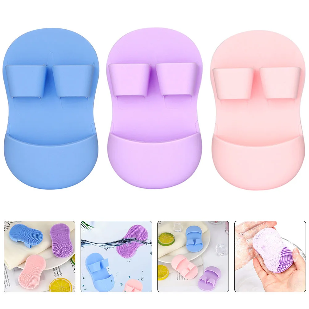 3 قطعة فرشاة تنظيف الوجه سيليكون الوجه الغسيل لينة سيليكون عميق نظيفة مقشر الوجه فرشاة غسل لإزالة الرؤوس السوداء