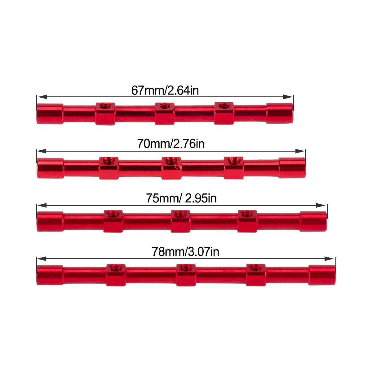 Aluminiowy uchwyt na obudowę 67mm 70mm 75mm 78mm dla 1/10 RC Car SCX10 90046 TRX4 Gspeed V4 LCG Rigs Sporty Comp Builds DIY