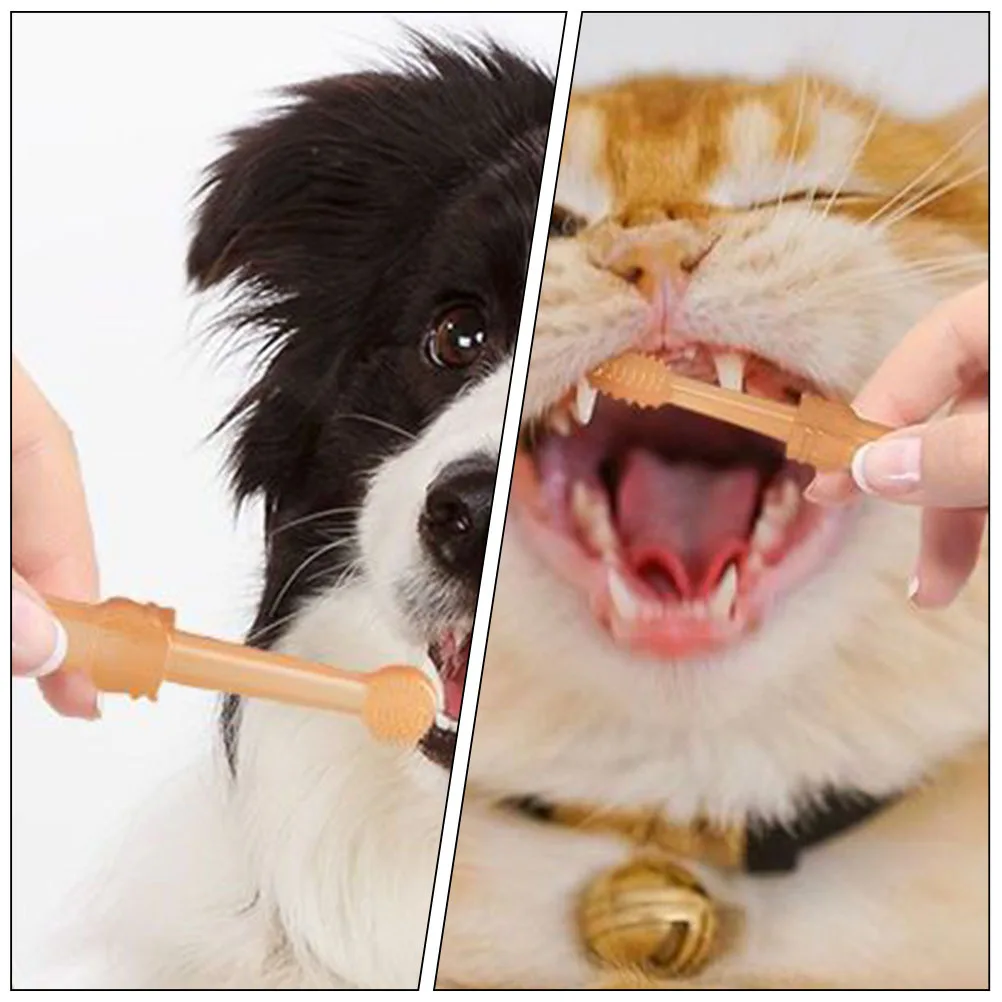 

1Set Dog Toothbrush Set Safe Gentle Silicone Material Comprehensive Oral Hygiene for Small Pets Kitten Puppy Teeth Care