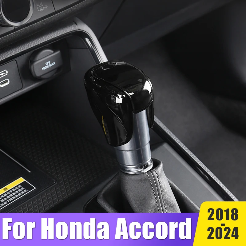 

Car Accessories For Honda Accord 10th 11th Gen 2018 2019 2020 2021 2022 2023 2024 ABS Gear Shift Knob Head Cover Trim Sticker