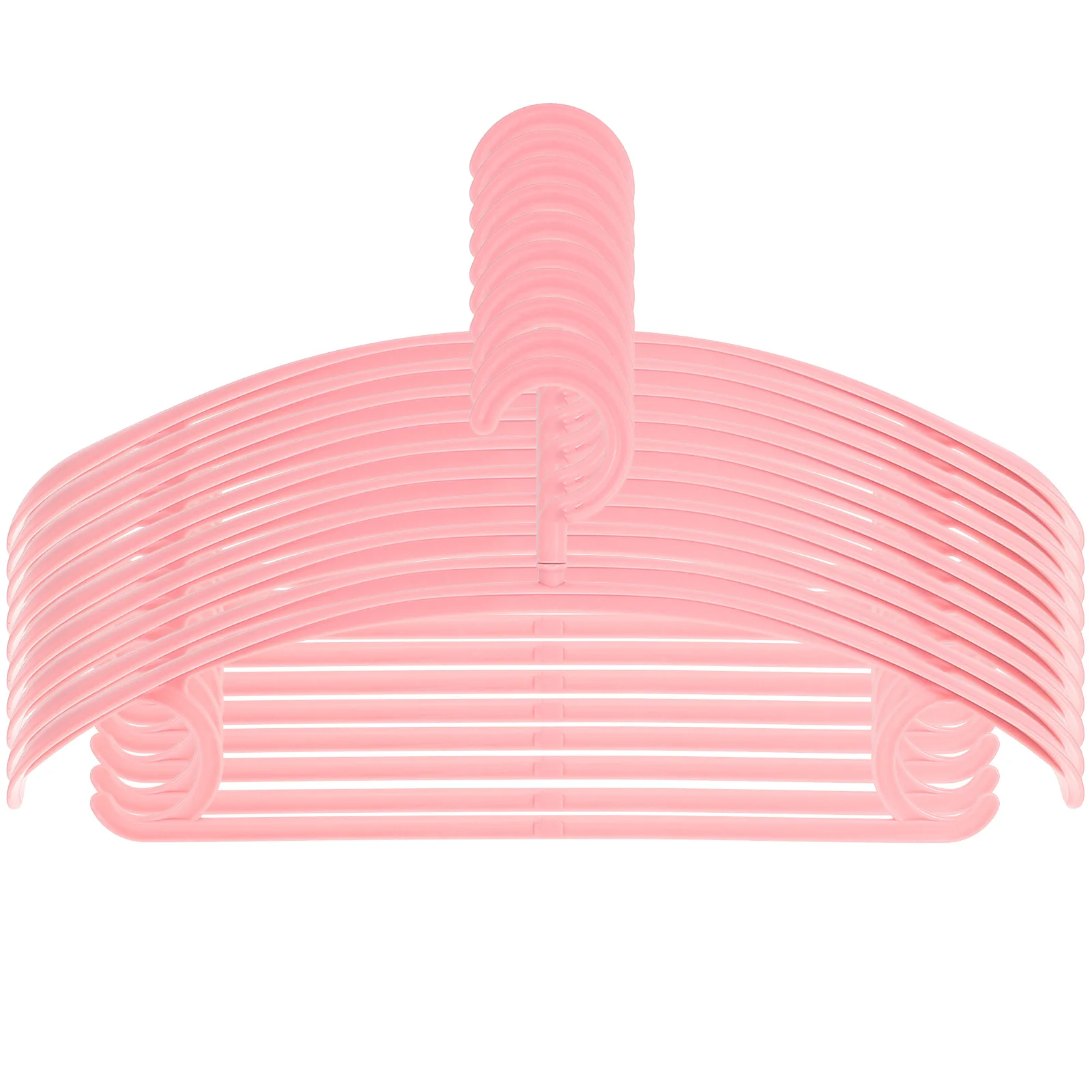 

10pcs Traceless Clothes Hanger Plastic Non-Slip Coat Hanger Rotatable Wardrobe Bracket Skidproof Thick Clothes Rack For Bedroom