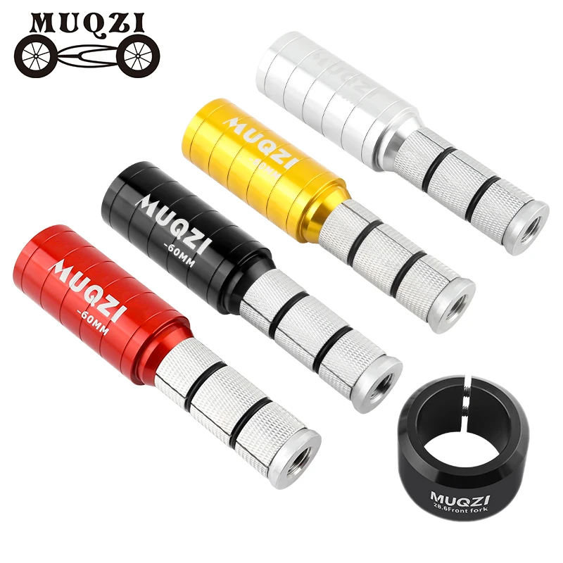 MUQZI Fork Stem Extender 60mm Bicycle Aluminum Alloy Adjustable Handlebar Stem Riser Head Up Extension Adapter