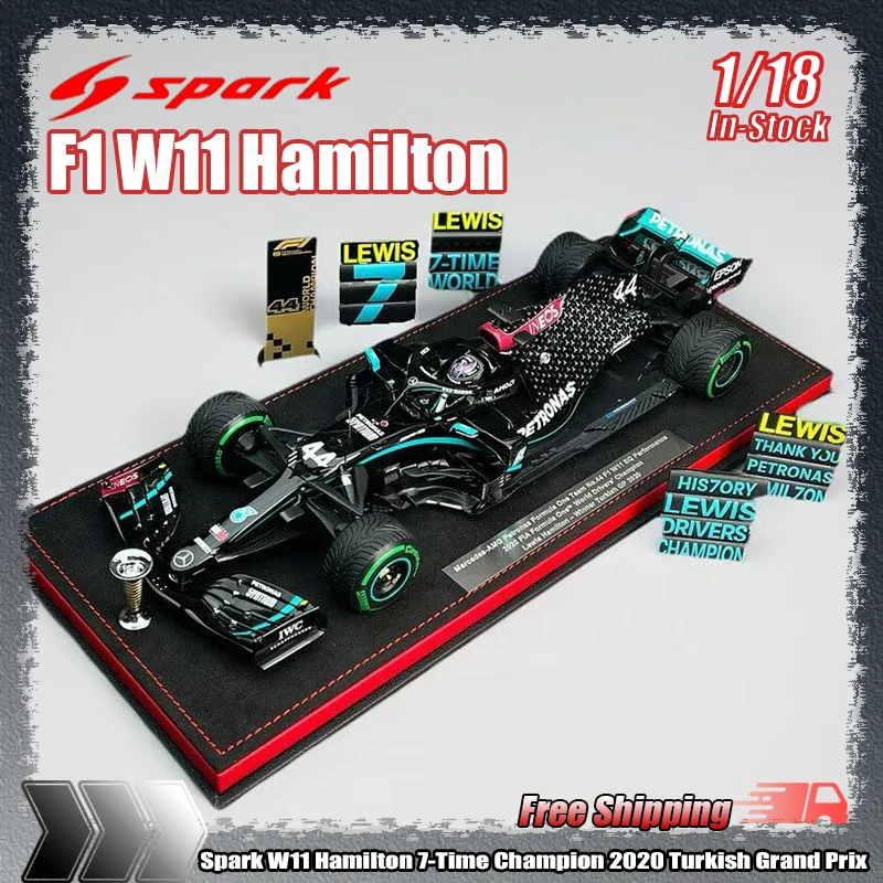 شرارة 1:18 W11 هاميلتون 7 مرات بطل 2020 الجائزة الكبرى التركية Bnt نسخة مطورة F1 سباق السيارات الراتنج نموذج تحصيل الهدايا #1