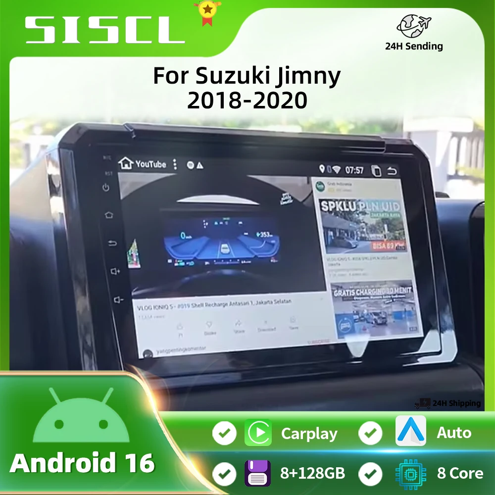 

9 Inch Android 16 For Suzuki Jimny JB64 JB74 2018 - 2020 Multimedia Video Player Car Radio Stereo GPS Navigation Carplay