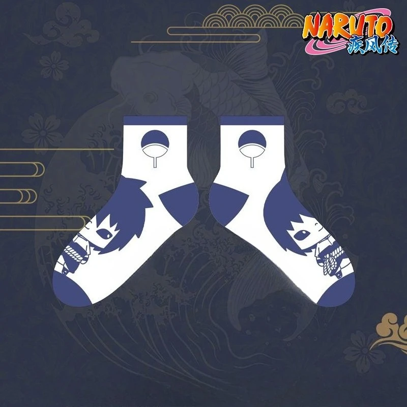 New NARUTO Uzumaki Naruto Uchiha Itachi cartoon cute knitted socks students comfortable sweat-absorbent breathable sports socks view 5