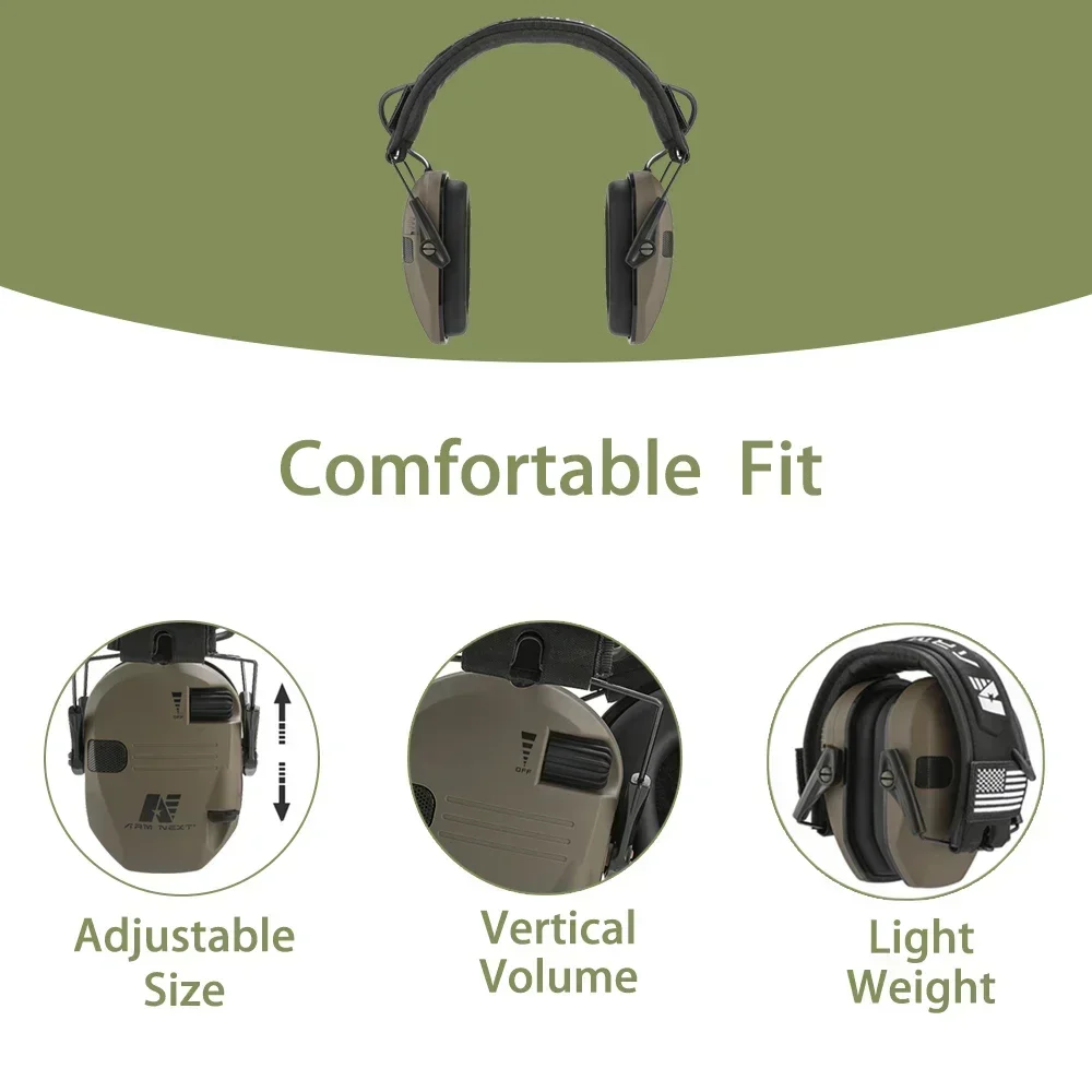 Electronic Shooting Earmuff ARM NEXT D20 Anti-noise Ear Protector Sound Amplification Tactical Hear Protective Headset with Box