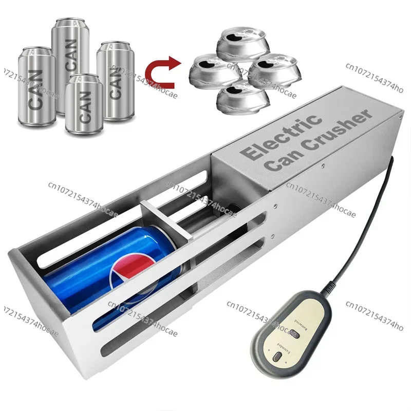 Electric 220V 110V Can Crusher Beer Juice Cola Cans Plastic Bottles Crushing Tool Machine Home Use